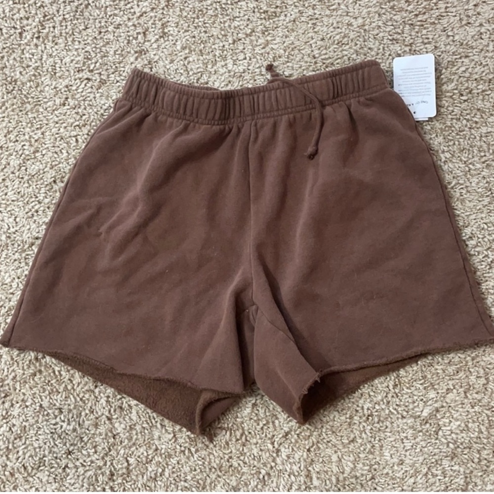 Brown sweat shorts pacsun